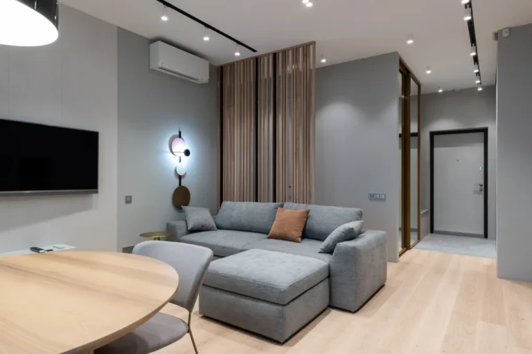 Sallon i një apartamenti modern me qira